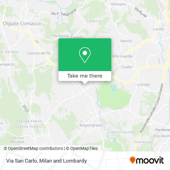 Via San Carlo map