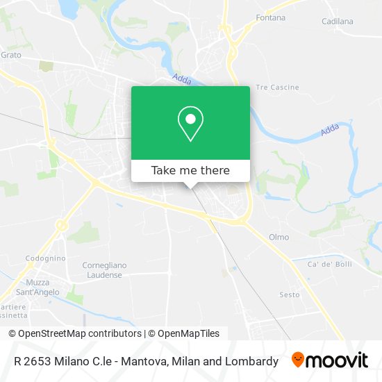 R 2653 Milano C.le - Mantova map