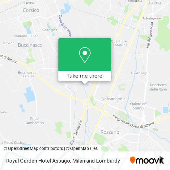 Royal Garden Hotel Assago map