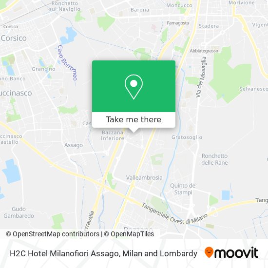 H2C Hotel Milanofiori Assago map