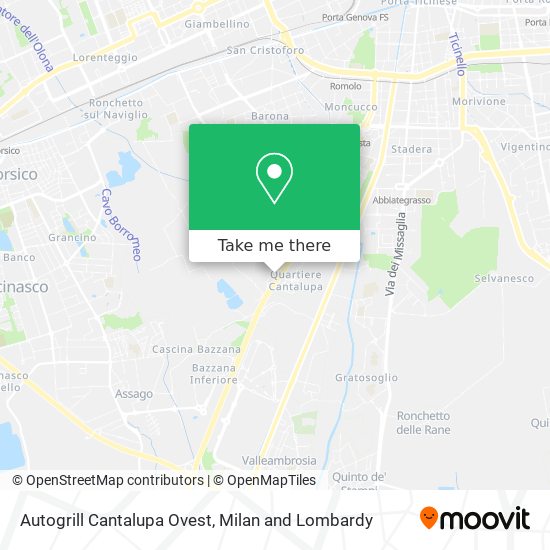 Autogrill Cantalupa Ovest map
