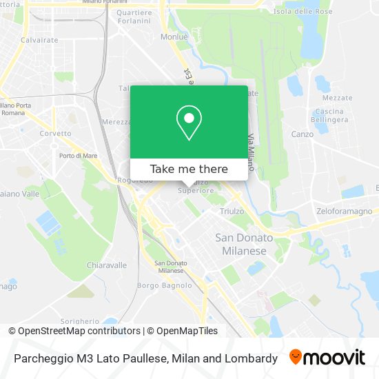 Parcheggio M3 Lato Paullese map