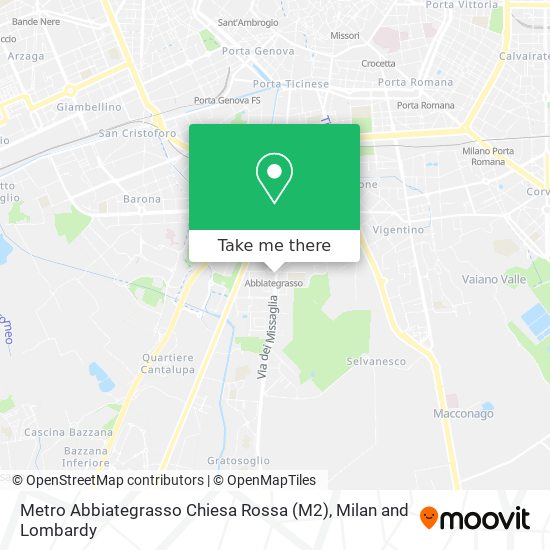 Metro Abbiategrasso Chiesa Rossa (M2) map