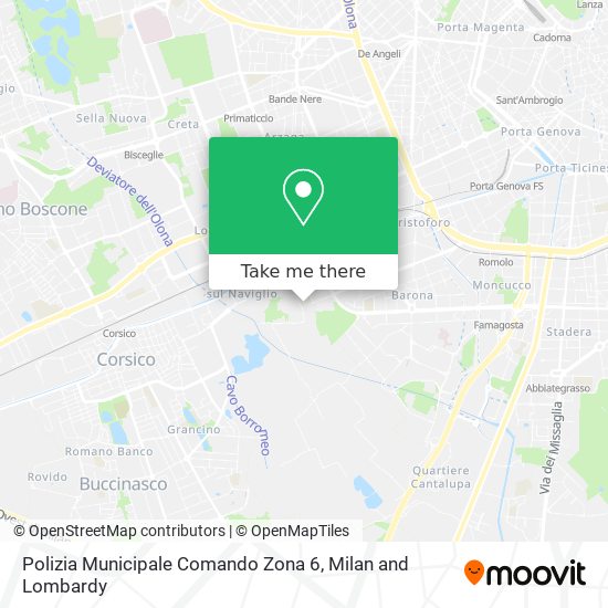 Polizia Municipale Comando Zona 6 map