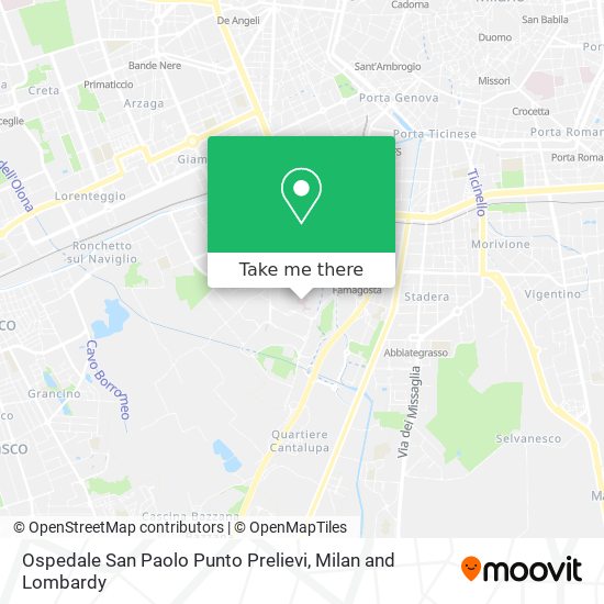 Ospedale San Paolo Punto Prelievi map