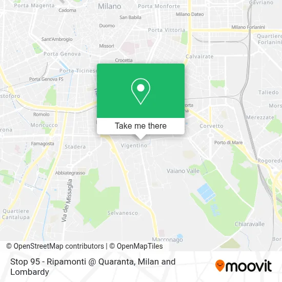 Stop 95 - Ripamonti @ Quaranta map