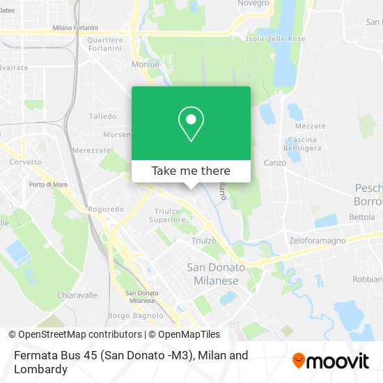 Fermata Bus 45 (San Donato -M3) map