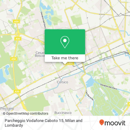 Parcheggio Vodafone Caboto 15 map