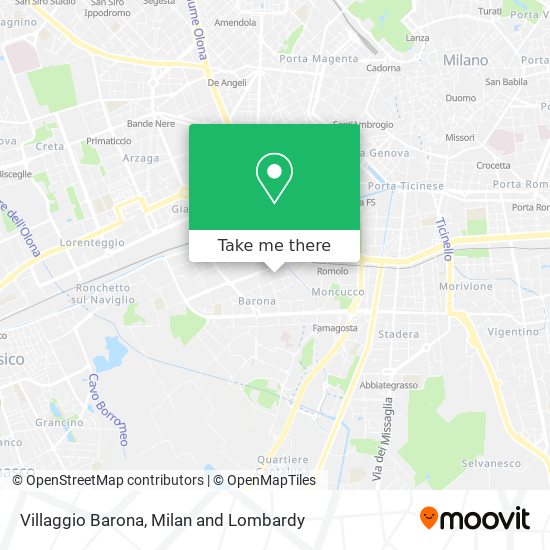 Villaggio Barona map