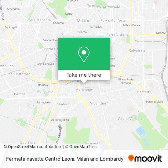 Fermata navetta Centro Leoni map
