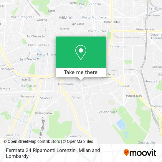 Fermata 24 Ripamonti Lorenzini map