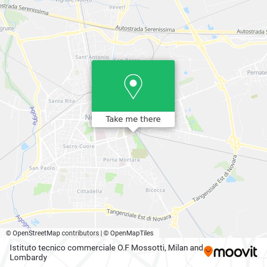 Istituto tecnico commerciale O.F Mossotti map