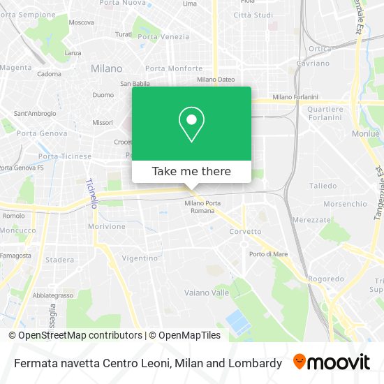 Fermata navetta Centro Leoni map