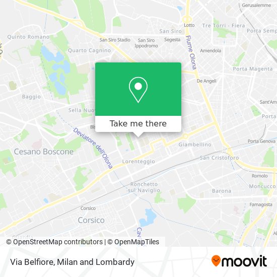 Via Belfiore map