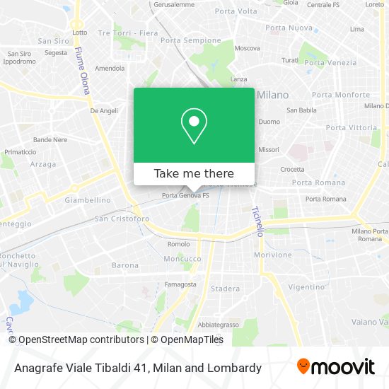 Anagrafe Viale Tibaldi 41 map