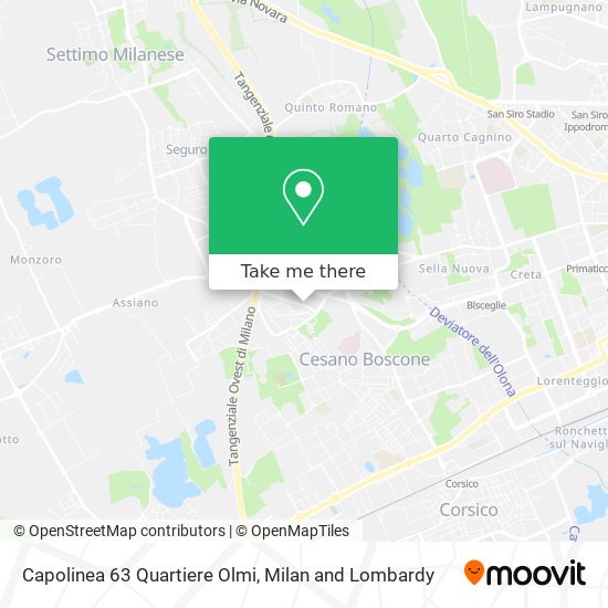 Capolinea 63 Quartiere Olmi map