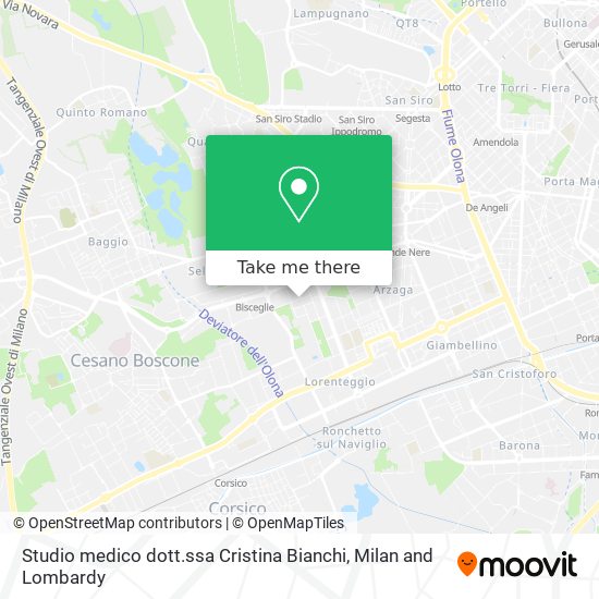 Studio medico dott.ssa Cristina Bianchi map