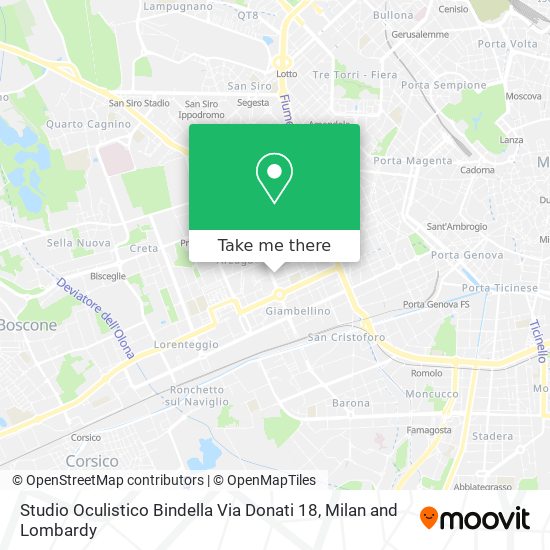 Studio Oculistico Bindella Via Donati 18 map