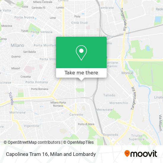 Capolinea Tram 16 map