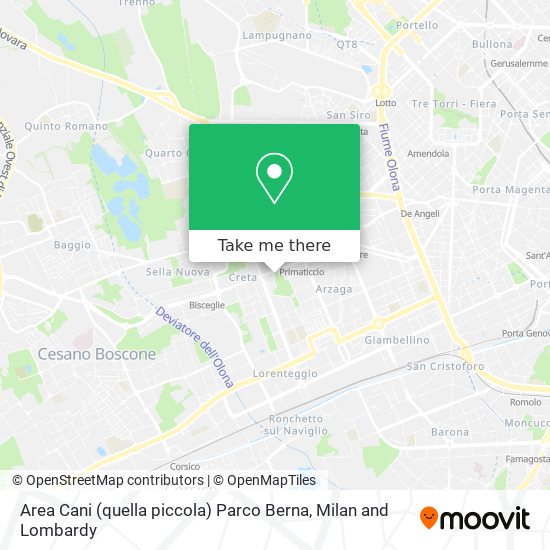 Area Cani (quella piccola) Parco Berna map
