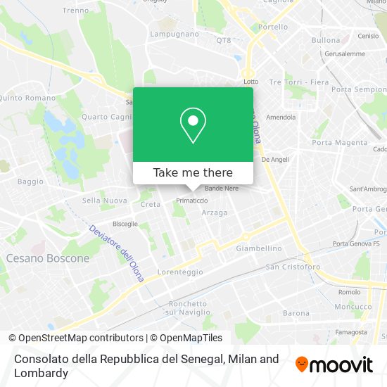 Consolato della Repubblica del Senegal map