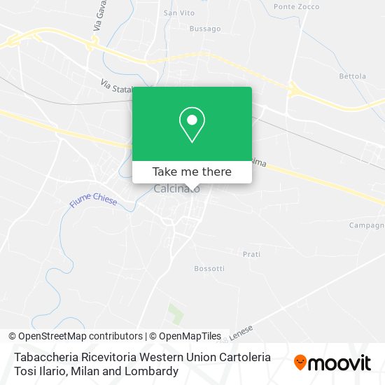 Tabaccheria Ricevitoria Western Union Cartoleria Tosi Ilario map