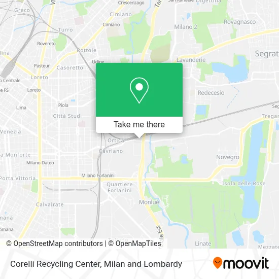 Corelli Recycling Center map