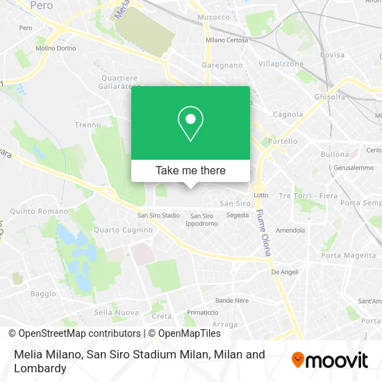 Melia Milano, San Siro Stadium Milan map