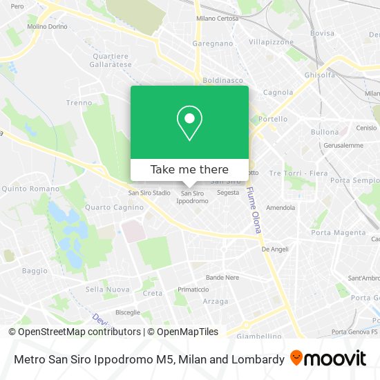 Metro San Siro Ippodromo M5 map