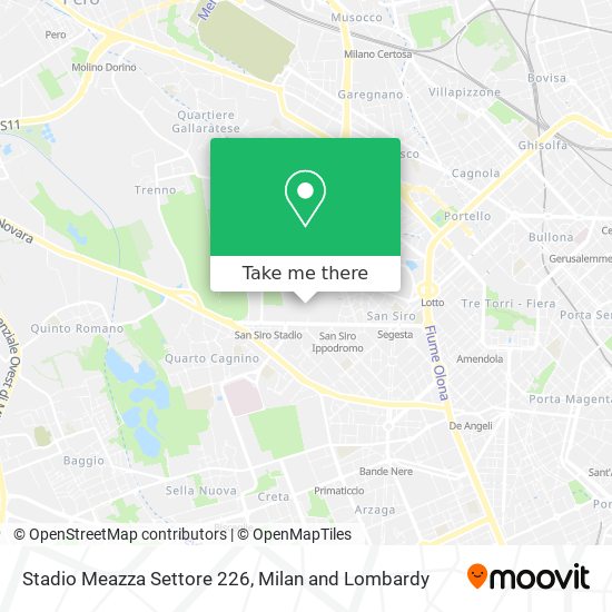 Stadio Meazza Settore 226 map