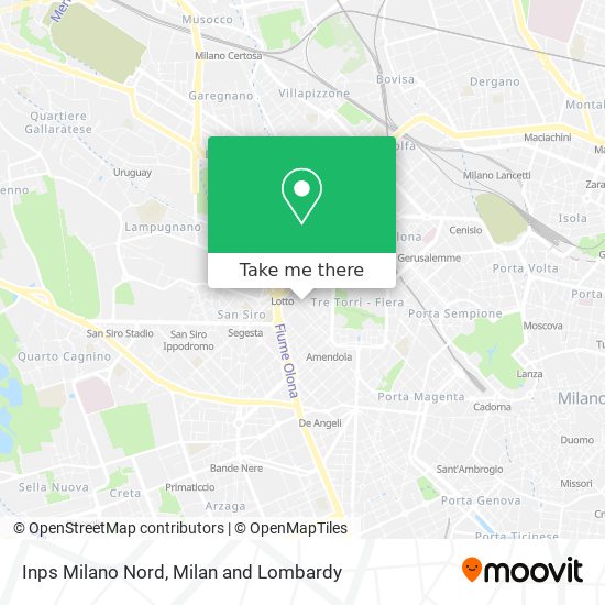 Inps Milano Nord map