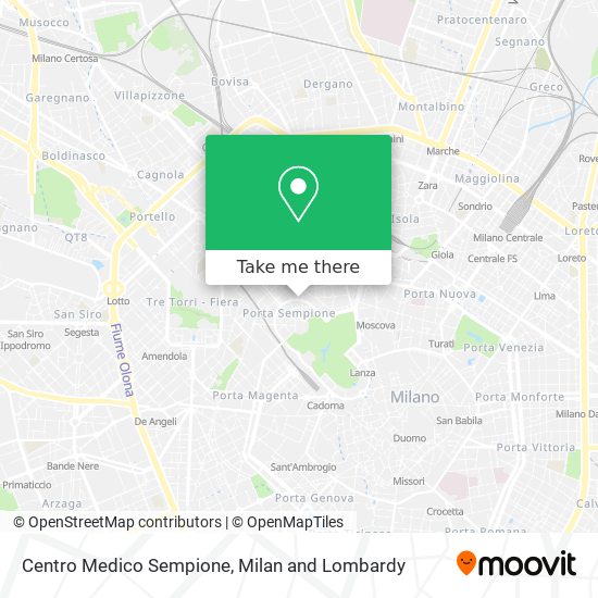 Centro Medico Sempione map