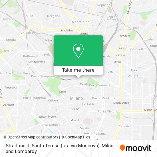 Stradone di Santa Teresa (ora via Moscova) map