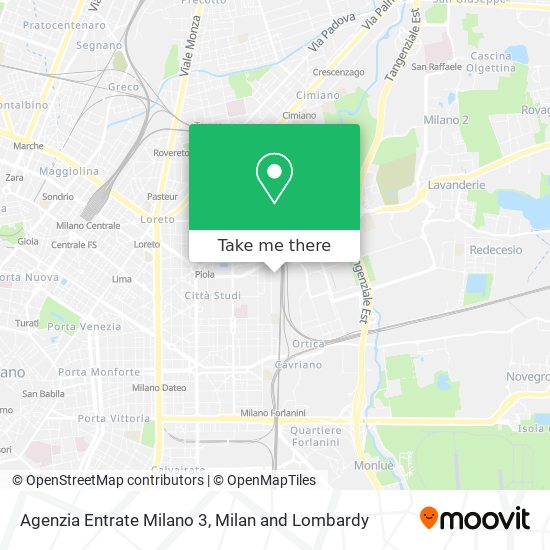 Agenzia Entrate Milano 3 map