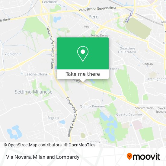 Via Novara map