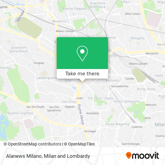 Alanews Milano map