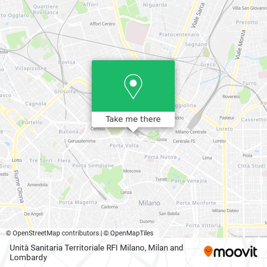 Unità Sanitaria Territoriale RFI Milano map