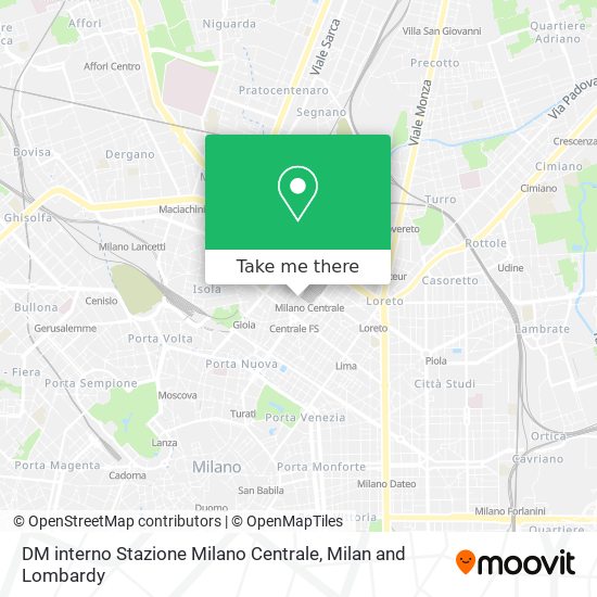 DM interno Stazione Milano Centrale map