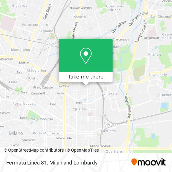 Fermata Linea 81 map