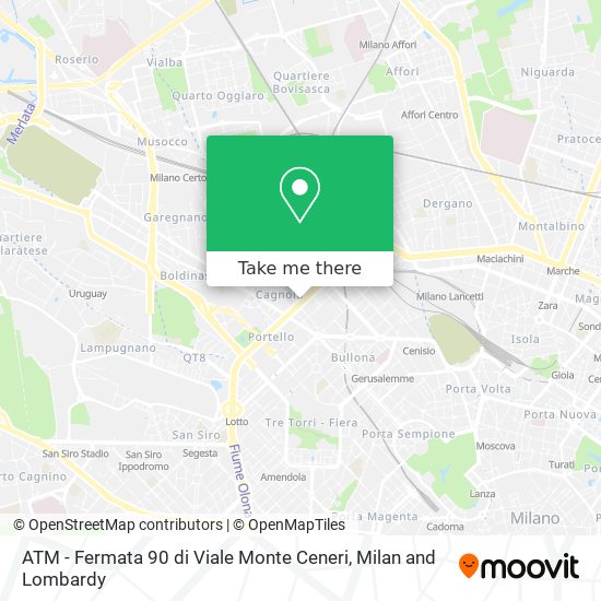 ATM - Fermata 90 di Viale Monte Ceneri map