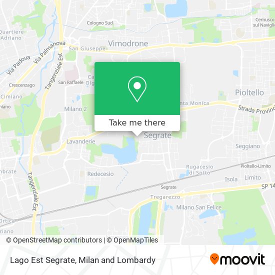 Lago Est Segrate map