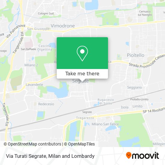 Via Turati Segrate map