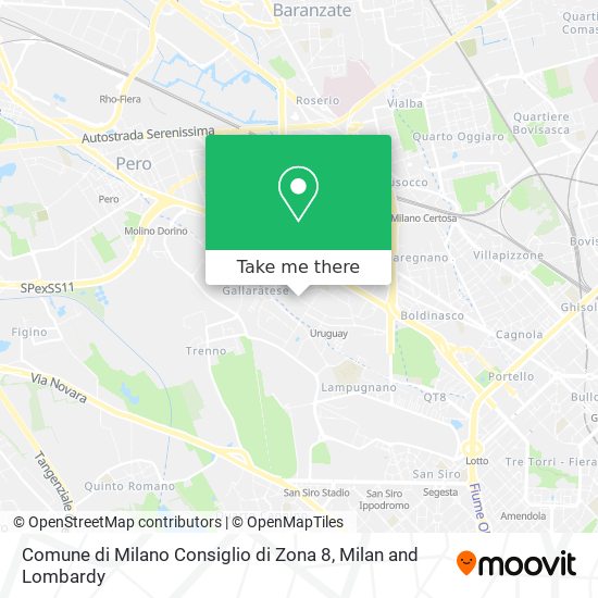 Comune di Milano Consiglio di Zona 8 map