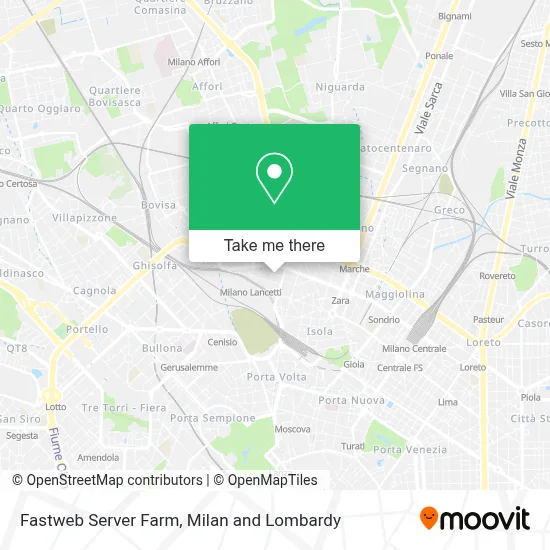 Fastweb Server Farm map