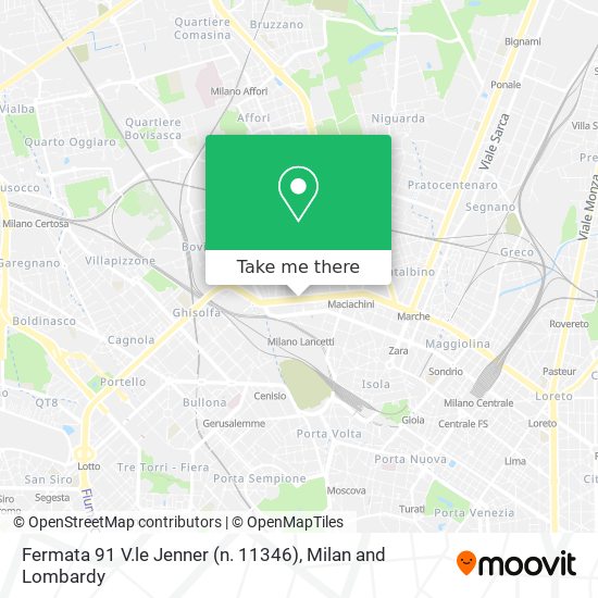 Fermata 91 V.le Jenner (n. 11346) map