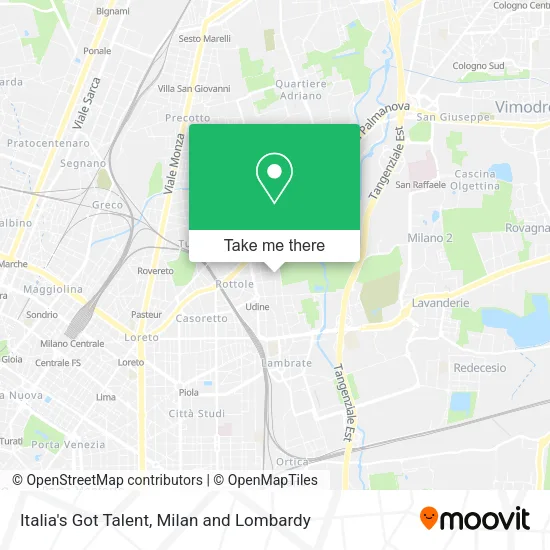 Italia's Got Talent map