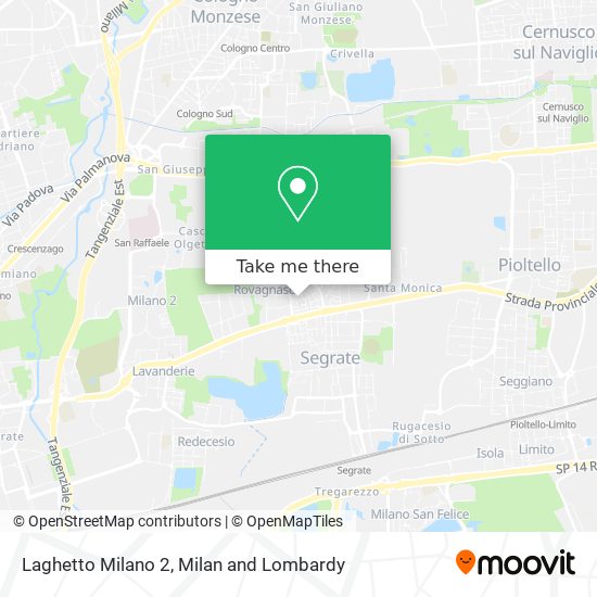 Laghetto Milano 2 map