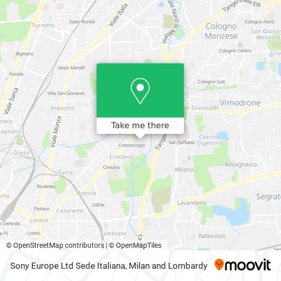 Sony Europe Ltd Sede Italiana map