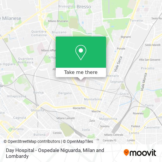 Day Hospital - Ospedale Niguarda map