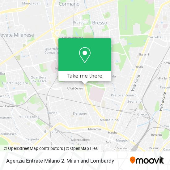 Agenzia Entrate Milano 2 map
